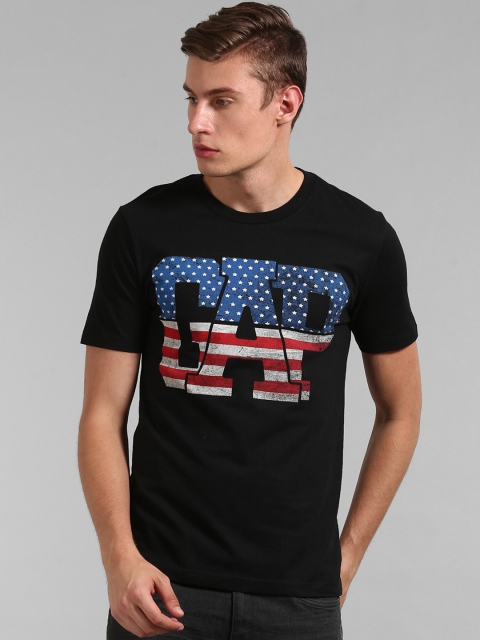 

GAP Men Black Logo T-Shirt