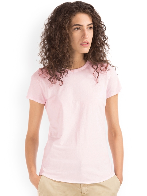 

GAP Women Pink Vintage Wash Crew Neck Tee