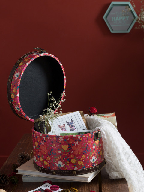 

Chumbak Pink & Blue Printed Storage Box Organiser