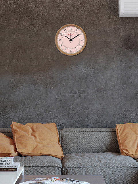 

RANDOM Pink Round Solid Analogue Wall Clock