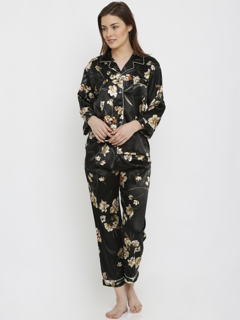 

Heart 2 Heart Women Black Printed Night suit LPJ154SIERB