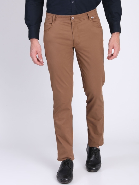 

LA LOFT Men Brown Regular Fit Solid Chinos