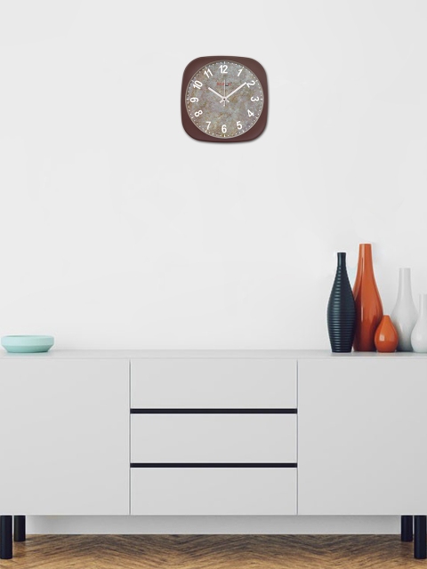 

RANDOM Grey Square Printed Analogue Wall Clock RC-6375