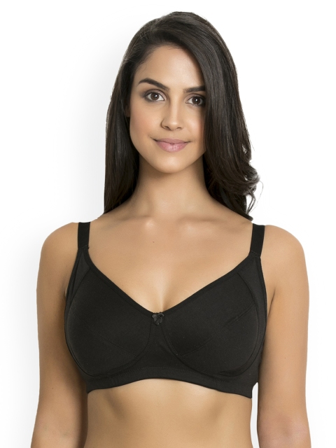 

Zivame Black Solid Non-Wired Non Padded Everyday Bra