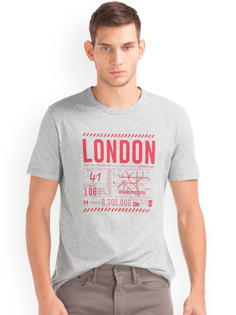 

GAP Men Grey London Graphic Tee