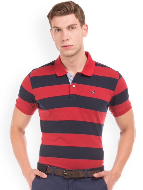 

Arrow Sport Men Red Striped Polo Collar T-shirt