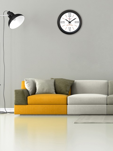 

RANDOM Off-White Round Solid Analogue Wall Clock