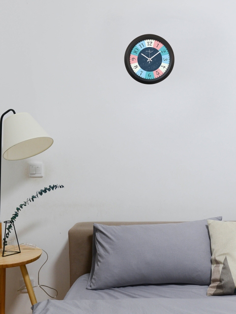

RANDOM Multicoloured Round Printed Analogue Wall Clock, Multi