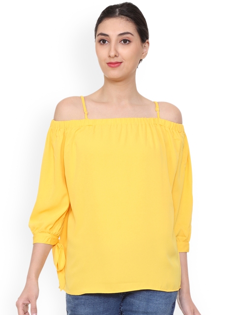 

Allen Solly Woman Women Yellow Solid A-Line Top