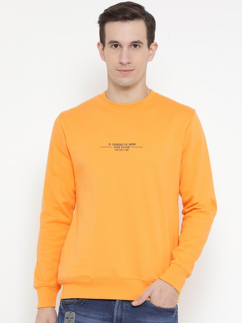 

Richlook Men Yellow Solid Sweatshirt