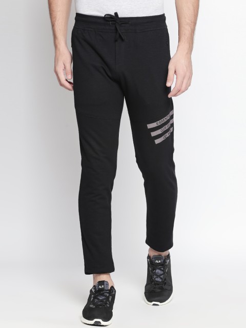 

AVOQ Men Blue Solid Slim Fit Track Pants, Black