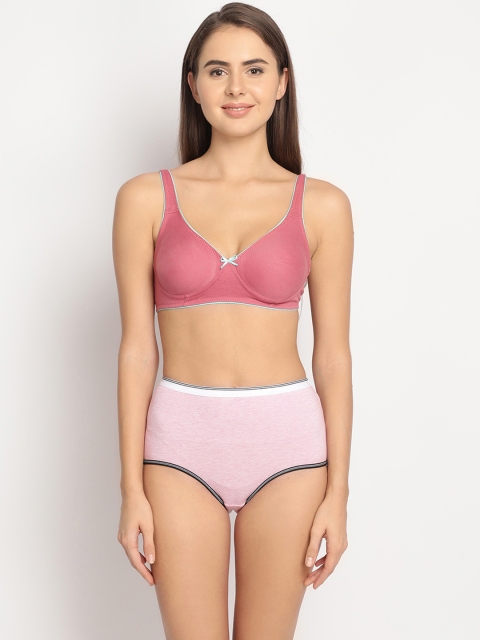 

Clovia Women Pink Lingerie Set COMBBP00838B