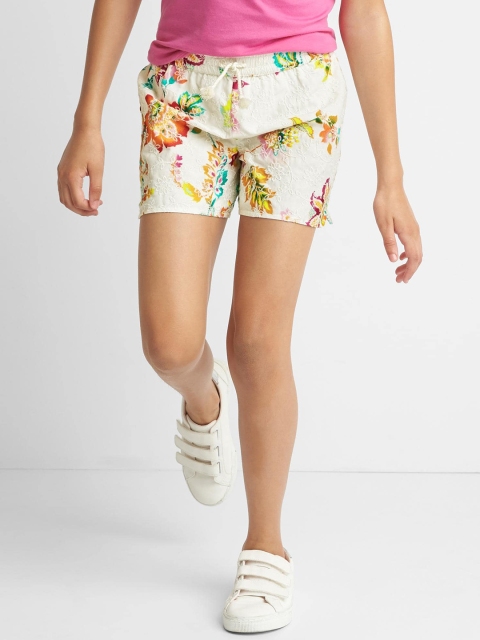 

GAP Girls White Floral Eyelet Tassel Shorts