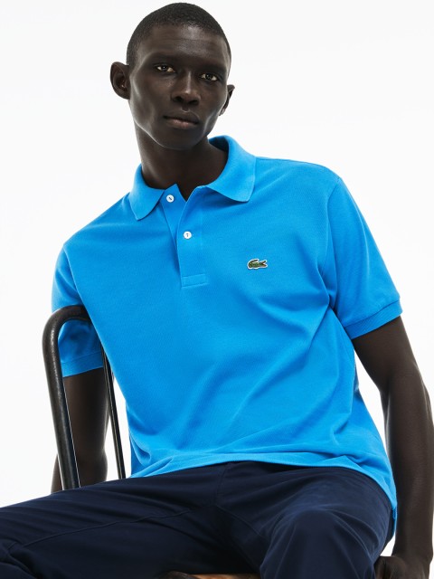 

Lacoste Men Blue Solid Polo Collar T-shirt