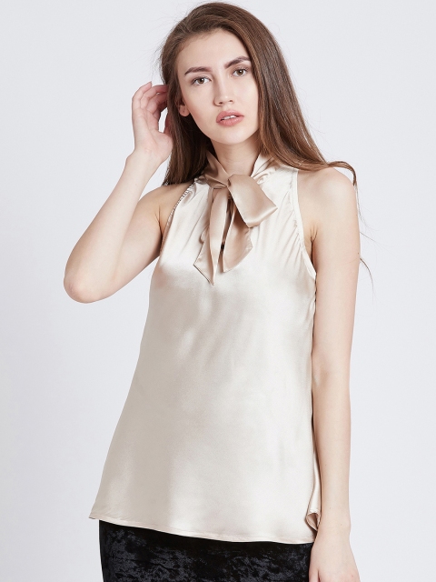 

MAGRE Women Gold-Coloured Solid Top