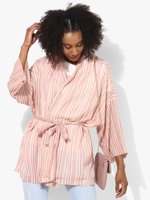 

Pink Striped Shrug