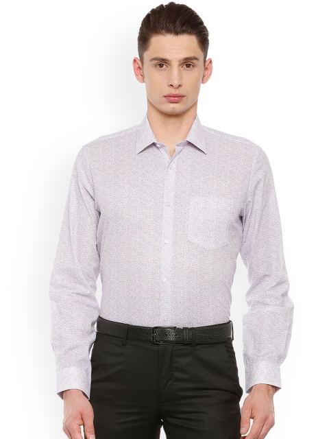 

Van Heusen Men White & Blue Slim Fit Printed Formal Shirt