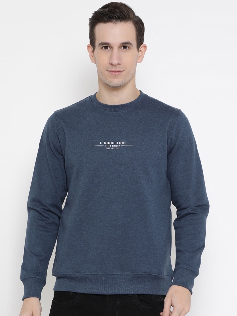 

Richlook Men Teal Solid Sweatshirt