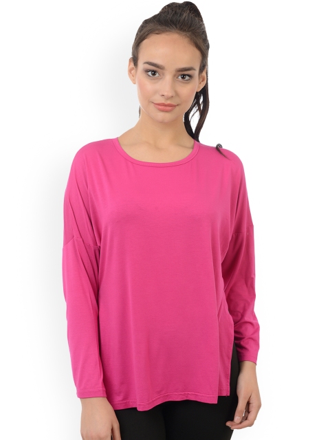 

Da Intimo Women Pink Solid Round Neck T-shirt