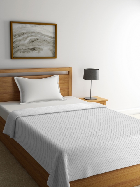 

Portico New York Off-White Striped AC Room 150 GSM Single Bed Comforter