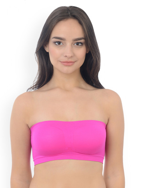 

Da Intimo Pink Solid Non-Wired Non Padded Bandeau Bra DI1150