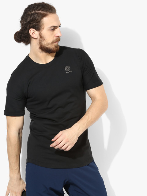 

Reebok Men Black Printed Round Neck T-shirt