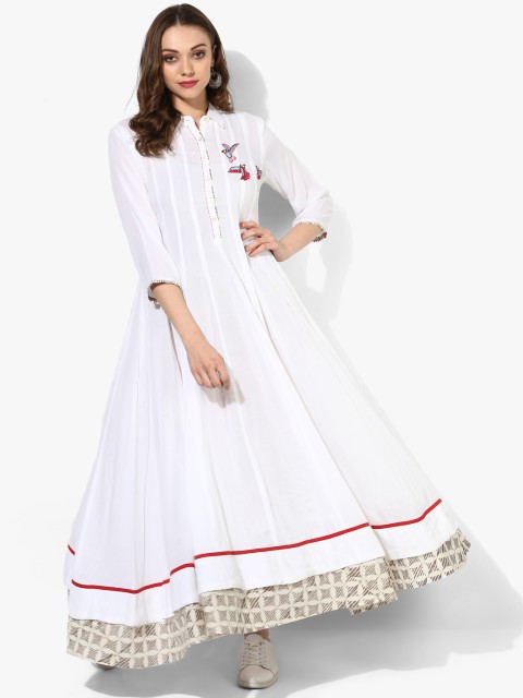 

Sangria Women Off-White Woven Design Anarkali Kurta