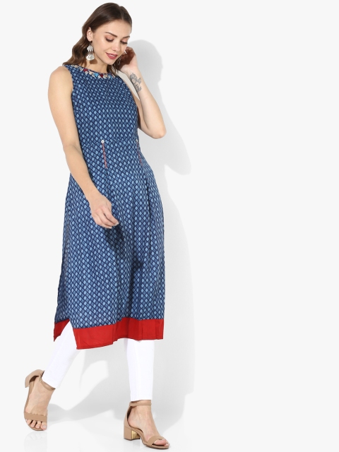 

Sangria Women Blue Printed Anarkali Kurta
