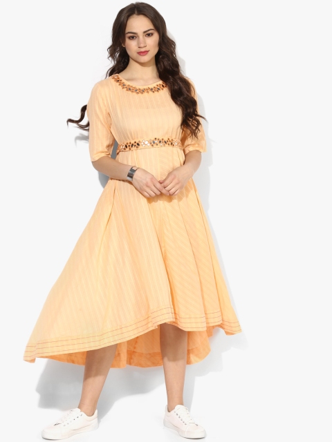 

Sangria Women Peach-Coloured Embellished Anarkali Kurta