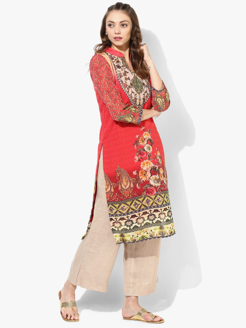 

Sangria Women Multicoloured Printed Straight Kurta, Multi