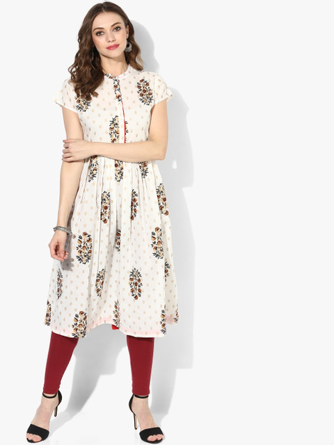 

Sangria Women Off-White Printed Anarkali Kurta