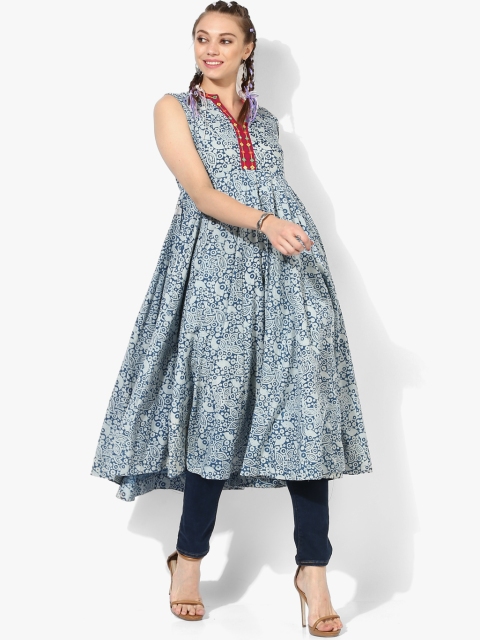 

Sangria Women Blue Printed Anarkali Kurta