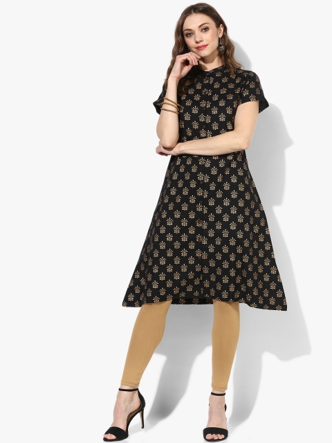 

Sangria Women Black Printed A-Line Kurta