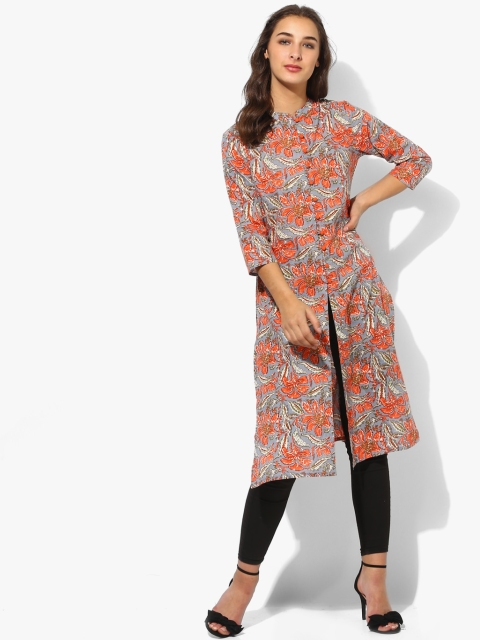 

Sangria Women Multicoloured Printed Straight Kurta, Multi