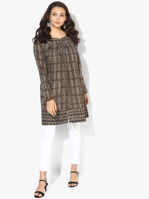 

Sangria Brown Printed Tunic