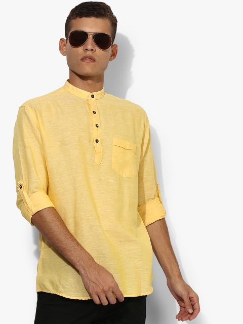 

British Club Men Yellow Solid Shirt