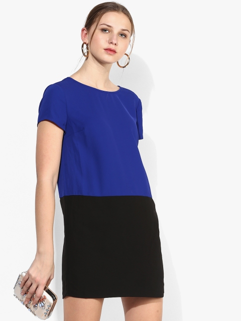 

Blue Coloured Solid Shift Dress