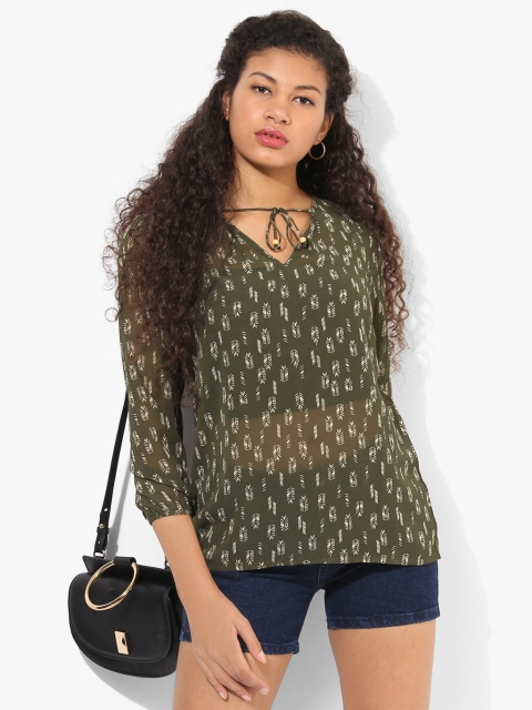 

Olive Printed Blouse