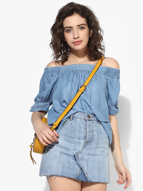 

Blue Solid Blouse