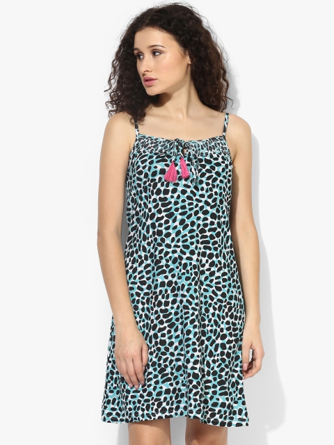

Aqua Blue Printed Sleepdress