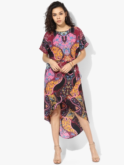 

Multicoloured Printed Asymmetric Dress, Multi