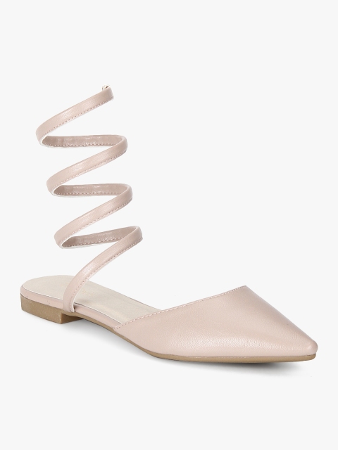 

Tao Paris Women Pink Flats With Spiral Strap