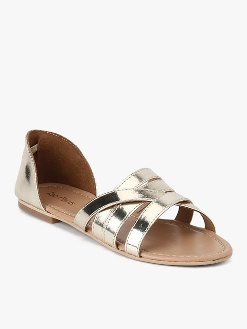 

Tao Paris Women Gold-Toned Open toe Flats