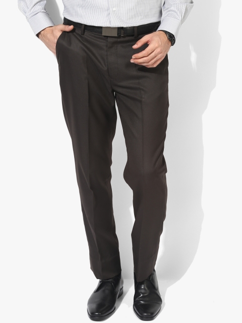 

Brown Solid Slim Fit Formal Trouser