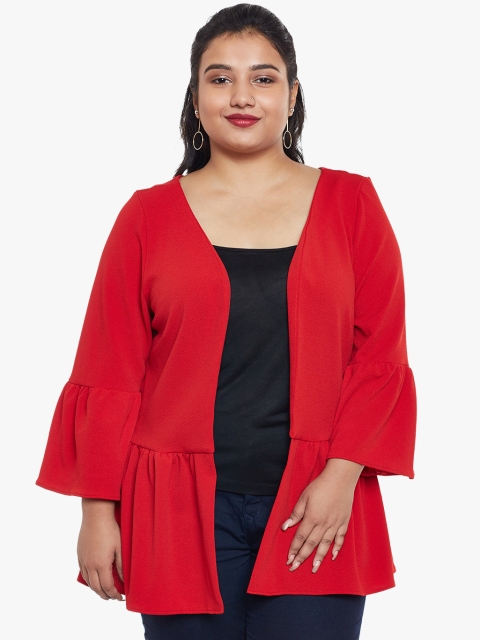

NuBella Plus Size Red Solid Shrug