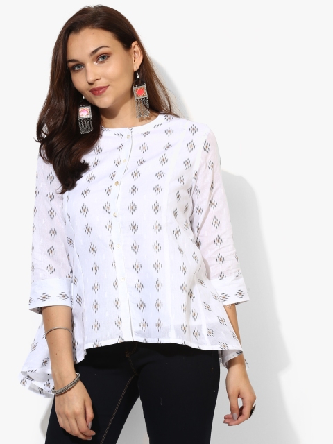 

White Printed Blouse