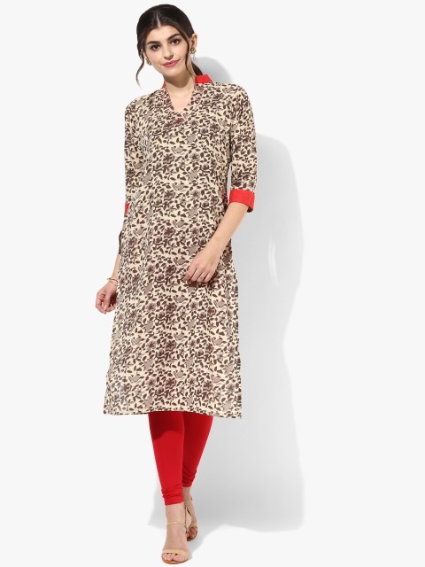 

Brown Printed Cotton Kurta