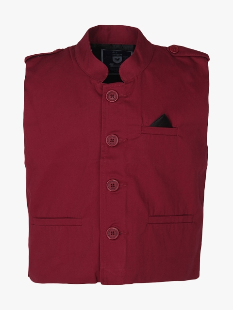 

Maroon Solid Winter Jacket