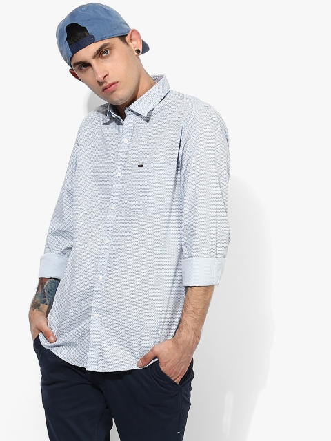 

Peter England Casuals Men Blue Slim Fit Printed Casual Shirt