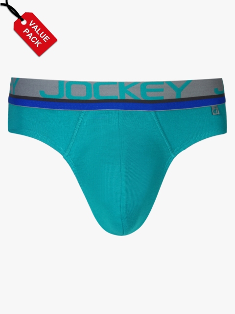 

Pack Of 5 Aqua Blue Solid Briefs